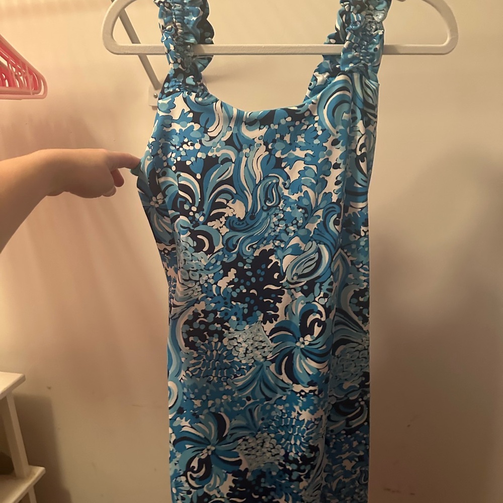 Lilly Pulitzer Blue and White Swirl althetic tennis Dress!
